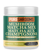 Organic Mushroom Matcha Green Tea Mix - Focus & Think With Lion'S Mane Mushroom (Focus & Think Matcha, 75 Grams) (10 Servings, Vanilla Matcha)