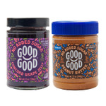 Good Good Sweet Concord Grape Jelly & Crunchy Peanut Butter - Keto Friendly - Low Carb & No Added Sugars - Vegan - Gluten Free - Preserves Good Good Sweet Concord Grape Jelly & Crunchy Peanut Butter - Keto Friendly - Low Carb & No Added Sugars - Vegan - Gluten Free - Preserves
