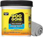 Goo Gone Pro-Power Erase Paste, Multi Purpose Cleaning Product For Metal, Countertops, Porcelain, Tile, Surface Safe, Removes Gooey Mess, Grease, Adhesives, Rust Stains, Residue Free, Microfiber Cloth Goo Gone Pro-Power Erase Paste, Multi Purpose Cleaning Product For Metal, Countertops, Porcelain, Tile, Surface Safe, Removes Gooey Mess, Grease, Adhesives, Rust Stains, Residue Free, Microfiber Cloth