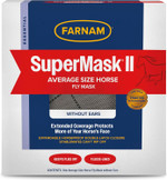 Farnam Supermask Ii Horse Fly Mask Without Ears, Extended Coverage, Protects Eyes From Insects And Debris, Adjustable Throat Latch, Yearling Size Farnam Supermask Ii Horse Fly Mask Without Ears, Extended Coverage, Protects Eyes From Insects And Debris, Adjustable Throat Latch, Yearling Size