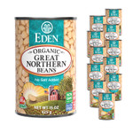 Eden Organic Great Northern Beans, 15 Oz Can, No Salt, Non-Gmo, Gluten Free, Vegan, Kosher, U.S. Grown, Heat And Serve, Macrobiotic, Similar To Cannellini, Smoother Eden Organic Great Northern Beans, 15 Oz Can, No Salt, Non-Gmo, Gluten Free, Vegan, Kosher, U.S. Grown, Heat And Serve, Macrobiotic, Similar To Cannellini, Smoother