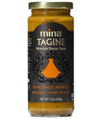 Mina Tagine Moroccan Simmer Sauce, 12 Oz - Royal Ras El Hanout Spice Blend For Beef & Lamb, Tagine Sauce Made With Ginger, Cinnamon, Saffron, Olive Oil, Non-Gmo, Gluten Free