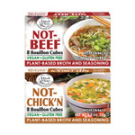 Edward & Sons Not Beef + Not Chicken Bouillon Cubes - Vegan, Chicken Stock, Gluten Free, Vegetable Broth, Organic Bouillon Cubes, Chicken Broth, Plant-Based, Palm Oil Free, No Trans Fat - 1 Of Each