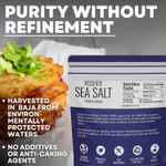 Coarse Grain Kosher Sea Salt For Grinder, Non-Iodized & Natural Replacement For Table Salt, 14 Oz Bag Coarse Grain Kosher Sea Salt For Grinder, Non-Iodized & Natural Replacement For Table Salt, 14 Oz Bag