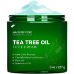Majestic Pure Athletes Foot Cream With Tea Tree Oil, Aloe & Spearmint - Hydrates, Softens & Conditions Dry Cracked Feet, Heel And Calluses,- Helps Soothe Irritated Skin - 8 Oz Majestic Pure Athletes Foot Cream With Tea Tree Oil, Aloe & Spearmint - Hydrates, Softens & Conditions Dry Cracked Feet, Heel And Calluses,- Helps Soothe Irritated Skin - 8 Oz
