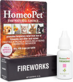 Homeopet Fireworks, Safe And Natural Loud-Noise-Anxiety Calming Supplement For Cats, Dogs, And Other Small Animals, 15 Milliliters