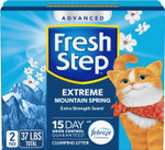 Fresh Step Clumping Cat Litter, Heavy Duty Advanced, Long Lasting 30-Day Odor Control With Odor Eliminating Carbon, 17.5 Lb