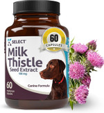 K9 Select Milk Thistle For Dogs, 100Mg - 60 Beef Flavored Tablets - Canine Liver Health Natural Milk Thistle Supplement
