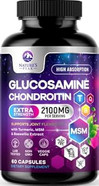 Glucosamine Chondroitin Supplements Msm Complex - Antioxidant & Joint Support With Turmeric, Boswellia, Quercetin - For Occasional Discomfort Of Joints, Back, Hands, Knees & Mobility - 120 Capsules