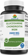 Brieofood Triple Strength Glucosamine Chondroitin Msm 2600Mg/Serving Capsules, Supports Healthy Joint, Cartilage And Connective Tissue - Promotes Joint Comfort & Flexibility 180 Count