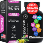Thermogenic Multi Collagen Burn Capsules - Advanced Type I, Ii, Iii, V, X Hydrolyzed Collagen Peptides Plus Hyaluronic Acid - Metabolism, Cellulite, Skin, Hair, Nails Support - 90 Collagenic Burn Caps Thermogenic Multi Collagen Burn Capsules - Advanced Type I, Ii, Iii, V, X Hydrolyzed Collagen Peptides Plus Hyaluronic Acid - Metabolism, Cellulite, Skin, Hair, Nails Support - 90 Collagenic Burn Caps