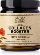 Anima Mundi Apothecary Vegan Collagen Booster Powder, Vanilla Rose Chai Spice - Beauty Supplement For Skin, Hair & Nails - Collagen Support Powder For Glowing Skin - Easy Drink Mix-In (5Oz)