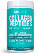 Gobiotix Collagen Powder Supplement With Probiotics - Hydrolyzed Protein Collagen Powder For Women - Hair Skin And Nails, Joint And Digestive Health - Collagen Peptides Type I And Iii - 30 Servings
