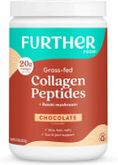 Further Food Chocolate Collagen Peptides Powder, Grass-Fed Pasture-Raised Hydrolyzed Type 1 & 3 Protein, Gut Health + Joint, Hair, Skin, Nails, Paleo Keto Sugar-Free 11.36 Oz