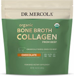 Dr. Mercola Organic Bone Broth Collagen Powder - Supports Bone Health & Muscle Growth - Usda Organic, Non-Gmo, Gluten-Free & Dairy-Free - 30 Servings - Chocolate Flavor