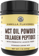 Keto Mct Oil Powder + Collagen + Prebiotic Acacia Fiber, Chocolate Flavor, 16Oz. Mct Oil Powder From Coconuts. Grass Fed Collagen, Perfect For Keto, 0 Net Carb, Stevia, Erythritol, Powdered Drink