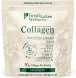 Great Lakes Wellness Collagen Peptides Powder For Skin, Hair, Nails, Joints & Digestion - Unflavored - Quick Dissolve Hydrolyzed, Non-Gmo, Keto, Kosher - 4 Lb. Value Pouch
