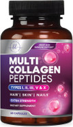 Multi Collagen Peptides For Women - Best Collagen Hydrolyzed Complex 5 Types, Grass Fed Peptides For Hair, Skin, Nail, Bone & Joint Health Support, Collagen Powder Caps For Women & Men - 60 Capsules Multi Collagen Peptides For Women - Best Collagen Hydrolyzed Complex 5 Types, Grass Fed Peptides For Hair, Skin, Nail, Bone & Joint Health Support, Collagen Powder Caps For Women & Men - 60 Capsules