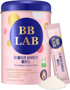 Bb Lab Collagen Powder S Plus Halal, Low Molecular Korean Collagen Powder Stick Supplement, Marine, Fish Collagen Peptides, Vitamin C, Glycine, Fast Absorption, Grapefruit Flavor