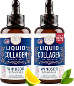 Windsor Botanicals Liquid Collagen For Women And Men - Hair, Skin, Nails Vitamins - Lemon Flavor Collagen Peptides Hair Growth Drink - 5,000Mcg Biotin, 10,000Mcg - Us Made - 2X2Oz Windsor Botanicals Liquid Collagen For Women And Men - Hair, Skin, Nails Vitamins - Lemon Flavor Collagen Peptides Hair Growth Drink - 5,000Mcg Biotin, 10,000Mcg - Us Made - 2X2Oz