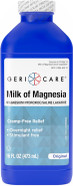 Gericare Milk Of Magnesia, Magnesium Hydroxide 1200Mg| Mint Flavor| Fast Overnight Constipation Relief| Cramp-Free Saline Laxative & Stool Softener| Antacid For Heartburn & Indigestion| 12 Fl Oz