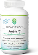 Probio10 - Proprietary Probiotic & Prebiotic Formula Supplement - 10 Beneficial Strains Support Digestion, Immune Function, Mood, And Healthy Gut Microbiome - 60 Acid-Resistant Capsules