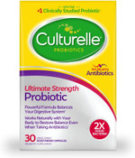 Culturelle Ultimate Strength Probiotic For Men And Women, Most Clinically Studied Probiotic Strain, 20 Billion Cfus, Supports Occasional Diarrhea, Gas & Bloating, Non-Gmo, 30 Count Culturelle Ultimate Strength Probiotic For Men And Women, Most Clinically Studied Probiotic Strain, 20 Billion Cfus, Supports Occasional Diarrhea, Gas & Bloating, Non-Gmo, 30 Count