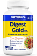 Enzymedica Digest Gold + Atpro, Maximum Strength Enzyme Formula, Prevents Bloating And Gas, 14 Key Enzymes Including Amylase, Protease, Lipase And Lactase, 21 Capsules (Ffp)
