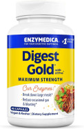 Enzymedica Digest Gold + Atpro, Maximum Strength Digestive Enzymes, Helps Digest Large Meals For Instant Bloating Relief, 45 Count
