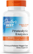 Doctors Best Proteolytic Enzymes, Broad Spectrum Proteolytic Enzyme Formulation, Non-Gmo, Vegetarian 90 Delayed Release Veggie Caps