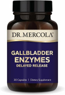 Dr. Mercola Gallbladder Enzymes - Gallbladder & Digestive Health Support - Includes Pancreatic Protease, Amylase & Lipase - Non-Gmo, Gluten-Free & Soy-Free - 30 Delayed Release Capsules (30 Servings)