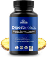 Digestive Enzymes With Probiotics And Prebiotics, Postbiotics, 60 Capsules, Support Digestive Health And Intestinal Tract, Promotes Immune System