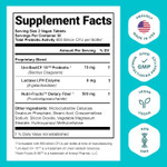 Nutrition Essentials Probiotics For Women And Men With Natural Lactase Enzyme & Prebiotic Fiber For Digestive Health - 80Percent + Stronger Supplement For Gut Health Support - 3 Count Of 60 Tablets