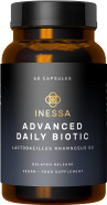 Inessa Daily Biotic - Probiotics For Women Digestive Health With Delayed Release Technology - Advanced Probiotic With 10 Billion Cfu - Lactobacillus Rhamnosus Strain 60 Vegan Capsules For Men & Women