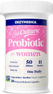 Enzymedica Subculture Probiotics For Women'S Vaginal & Urinary Health, 50 Billion Cfu, Supports Immune + Digestive Health & Regularity, 30 Count Enzymedica Subculture Probiotics For Women'S Vaginal & Urinary Health, 50 Billion Cfu, Supports Immune + Digestive Health & Regularity, 30 Count