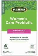 Flora - Women'S Care Probiotic With Eight Strains Of Beneficial Bacteria, Support Digestive & Vaginal Health, Fights Yeast And Bacteria, Shelf Stable, 87 Billion Cfu'S, 30 Vegetarian Capsules