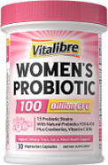 Probiotics For Women 100 Billion Cfu 15 Strains, Daily Probiotic & Prebiotic Supplement With Organic Cranberry To Support Vaginal, Digestive, Immune Health, Shelf Stable, 30 Vegan Capsules
