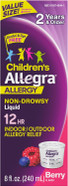 Allegra Children'S 12-Hour Allergy Relief Liquid, Non-Drowsy Indoor And Outdoor Allergy Medicine, 30 Mg Fexofenadine Hci Antihistamine For Kids, Berry Flavor, 8 Oz Allegra Children'S 12-Hour Allergy Relief Liquid, Non-Drowsy Indoor And Outdoor Allergy Medicine, 30 Mg Fexofenadine Hci Antihistamine For Kids, Berry Flavor, 8 Oz