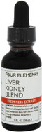Liver Kidney Blend Herbal Tincture Four Elements Organic Herbals 1 Oz Liquid