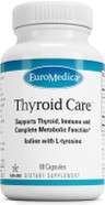 Euromedica Thyroid Care - Immune Health & Energy Support Formula - Nutritional Supplement With Iodine For Thyroid Health Support - Wellness Supplement With L-Tyrosine - 60 Capsules