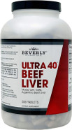 Beverly International Ultra 40 Grass Fed Desiccated Beef Liver, 500 Tab. Golden-Era Secret For Boosting Muscle Growth, Stamina And Performance Naturally. Break Through Those Sticking Points-Endurance
