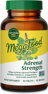 Megafood Adrenal Strength - Adrenal Support Supplements With Ashwagandha And Magnesium Glycinate, Vitamin C, Holy Basil, Astragalus, Reduces Cortisol Levels - Vegetarian - 60 Tablets (30 Servings)