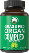 Peak Performance Grass Fed Beef Organ Complex From New Zealand (180 Capsules) Desiccated Organs Superfood Pills. Grassfed Beef Liver Capsules With Heart, Kidney, Pancreas, Spleen. Supplement Peak Performance Grass Fed Beef Organ Complex From New Zealand (180 Capsules) Desiccated Organs Superfood Pills. Grassfed Beef Liver Capsules With Heart, Kidney, Pancreas, Spleen. Supplement