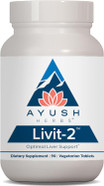 Ayush Herbs Livit-2 - Liver Care, Liver Support Supplement For Women & Men With Andrographis & Picrorhiza, Liver Pills Made With Organic Ingredients - 90 Vegetarian Tablets (1 Count)
