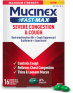 Mucinex Fast-Max Severe Congestion & Cough, Maximum Strength Dextromethorphan Hbr Cough Medicine For Adults, Guaifenesin Expectorant For Excess Mucus Relief, 16 Liquid Gels Mucinex Fast-Max Severe Congestion & Cough, Maximum Strength Dextromethorphan Hbr Cough Medicine For Adults, Guaifenesin Expectorant For Excess Mucus Relief, 16 Liquid Gels