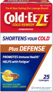 Cold-Eeze Plus Defense Natural Manuka Honey Lemon Zinc Lozenges, Homeopathic Cold Remedy, Shortens Common Cold Symptoms, Promotes Immune Health, Sambucus Nigra, Echinacea And Rose Hips, 25 Ct