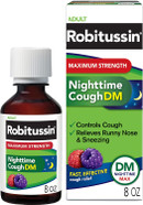 Robitussin Honey Nighttime Cough Dm Max - Controls Cough, Runny Nose And Sneezing - Adult Formula, 4 Fl Oz