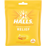 Halls Relief Honey Lemon Cough Drops, 14 Drops