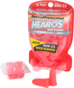 Hearos Radical Protection Foam Ear Plugs, Hearing Protection, Nrr 33, 12 Pair, Orange (5801)