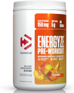 Dymatize Energyze Pre Workout Powder For Men And Women, Peach Mango Flavor, 150Mg Caffeine, 5G Bcaas, Performance Blend Of L-Theanine, L-Tyrosine, L-Citrulline, No Sugar, 30 Servings